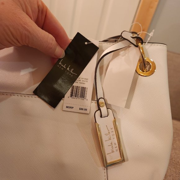 Nicole Miller New York White Purse Bag NWT - Picture 3 of 15